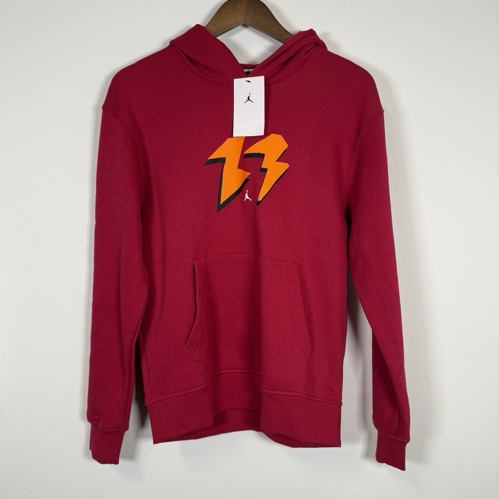 NIKE AIR JORDAN MENS HOODED SWEATSHIRT SIZE S NWT‎ RED